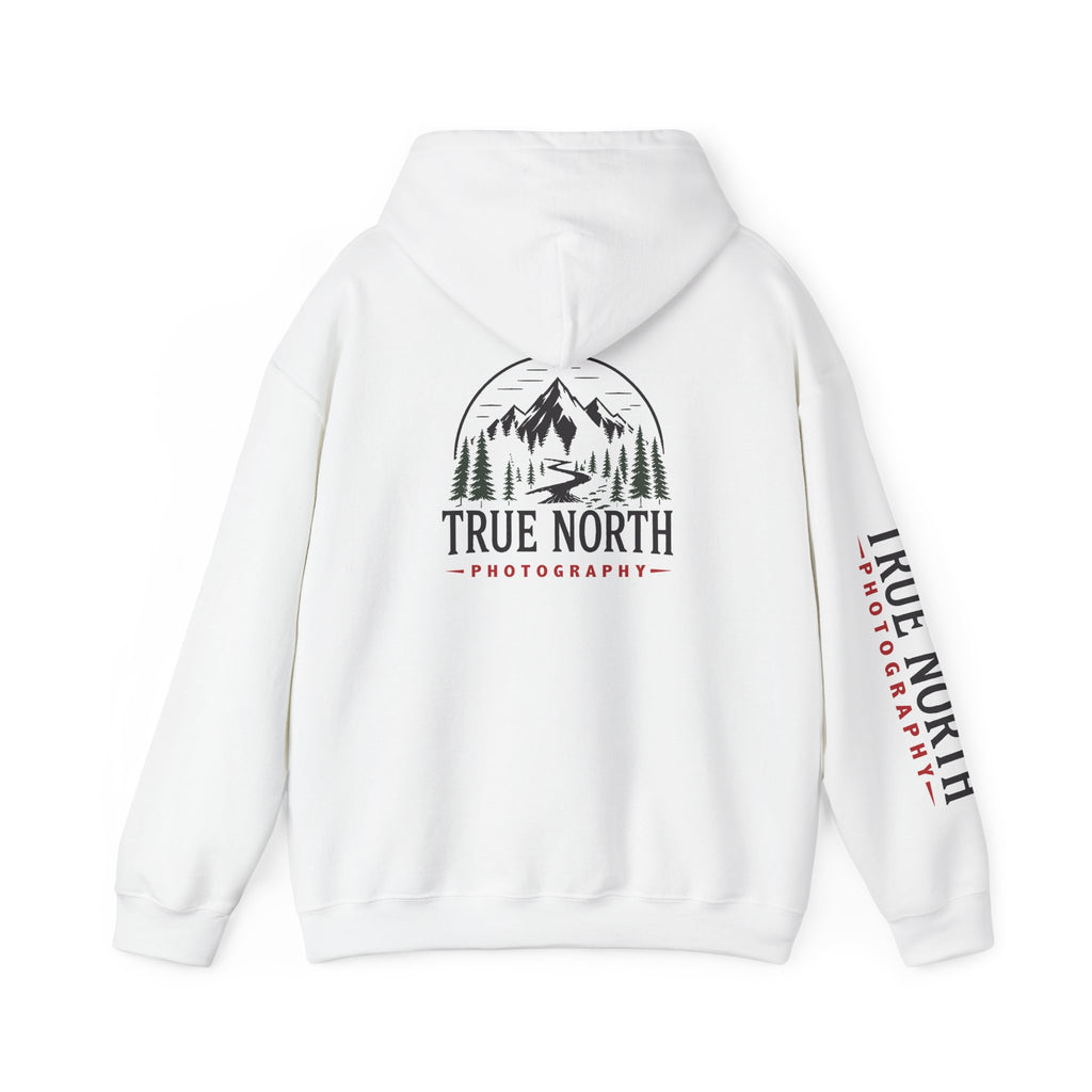 True North Light Color Hoodie — Mountain Photography Graphic Hooded Sweatshirt
