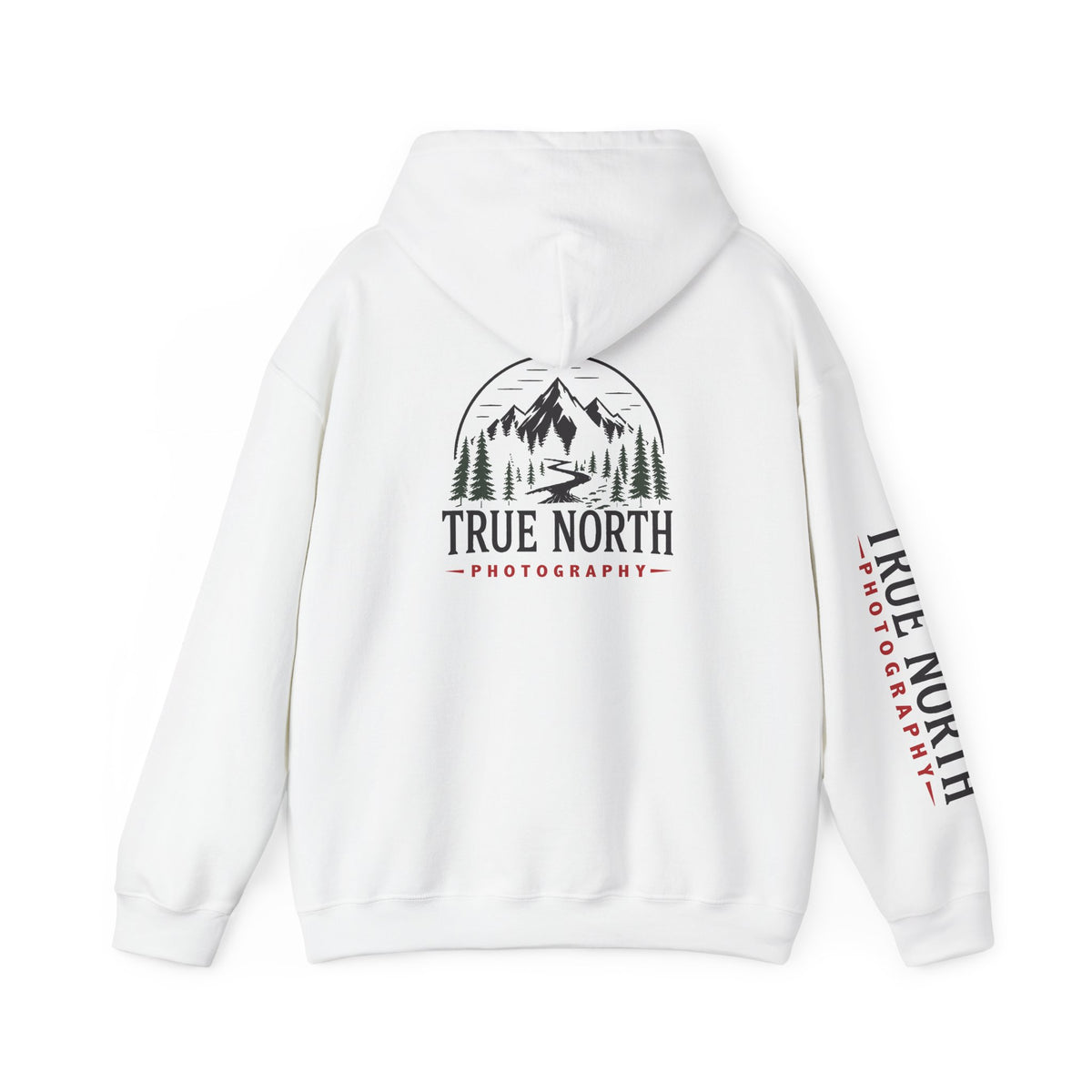 True North Light Color Hoodie — Mountain Photography Graphic Hooded Sweatshirt
