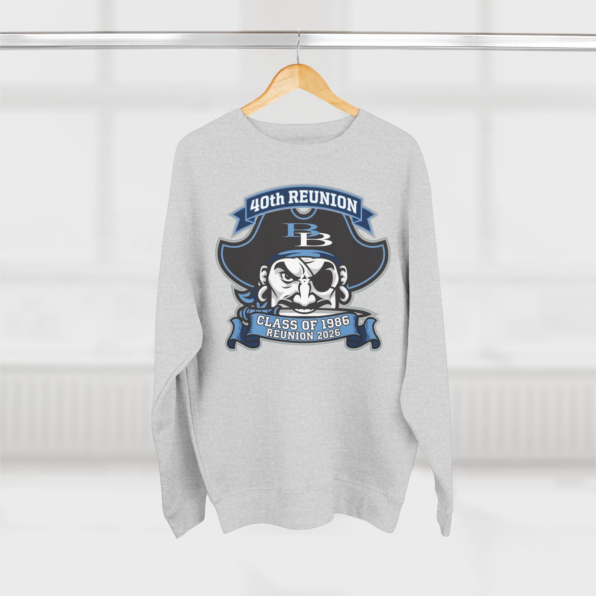Official 40th Anniversary for the Class of 1986 Burrell High School Crewneck - 2026 Blue