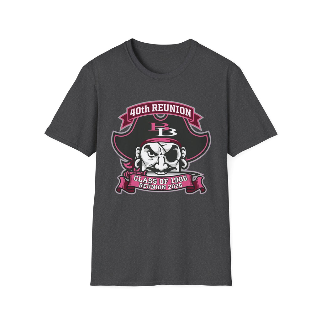 Official 40th Anniversary for the Class of 1986 Burrell High School T-Shirt - 2026 Pink