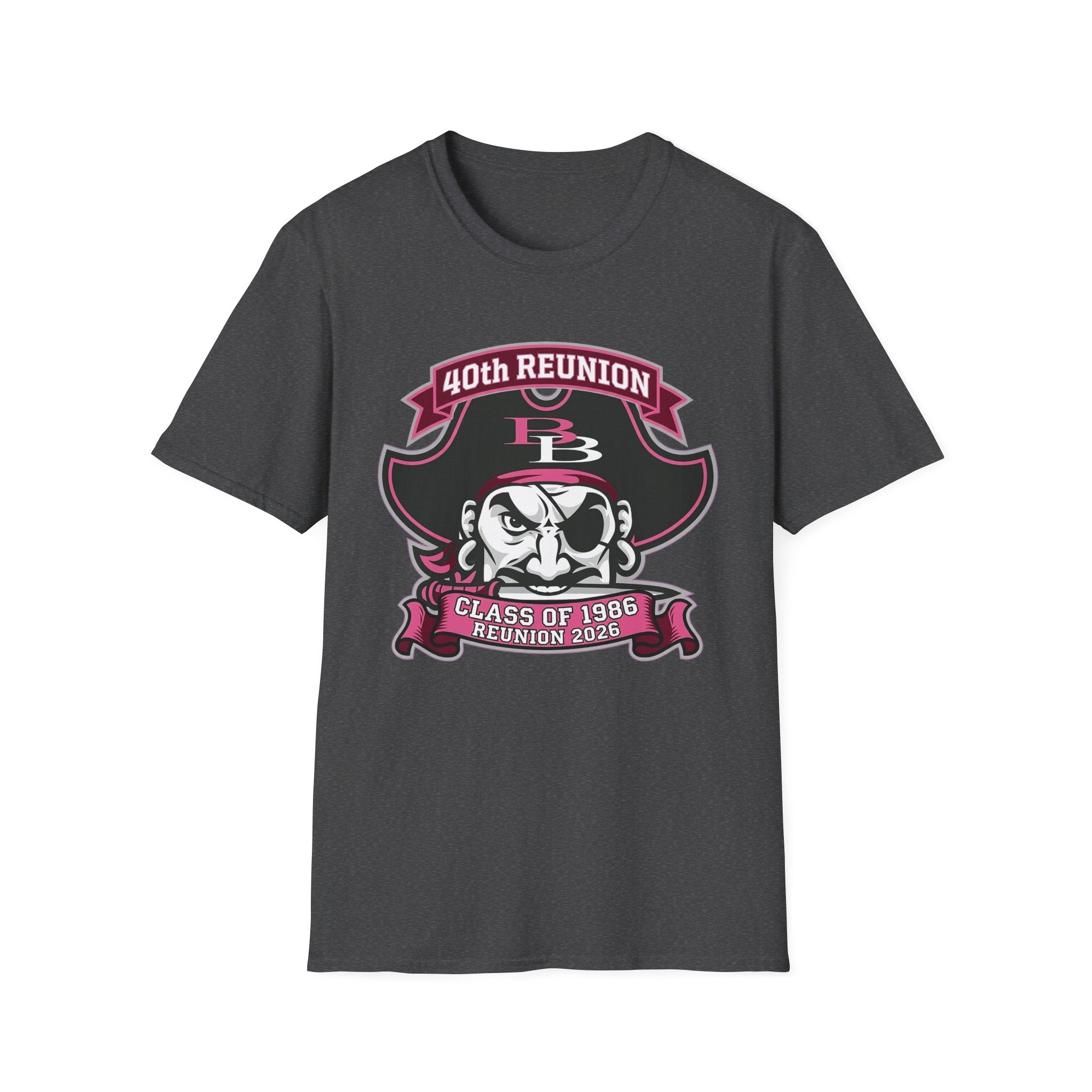 Official 40th Anniversary for the Class of 1986 Burrell High School T-Shirt - 2026 Pink
