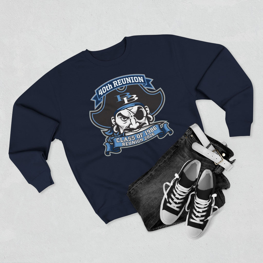 Official 40th Anniversary for the Class of 1986 Burrell High School Crewneck - 2026 Blue