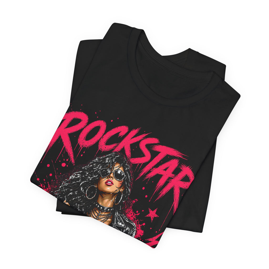 ROCKSTAR T-Shirt Brunette Beauty 80s Rock Style