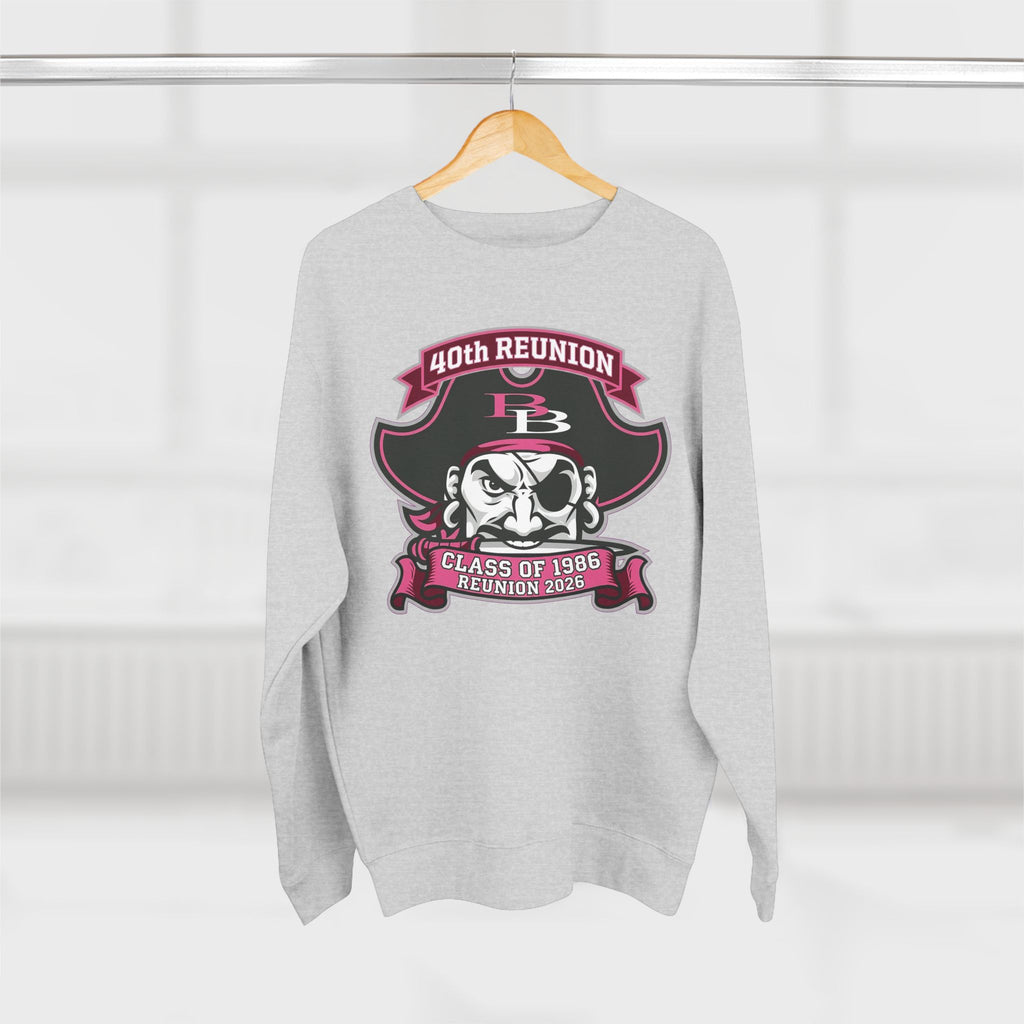 Official 40th Anniversary for the Class of 1986 Burrell High School Crewneck - 2026 Pink
