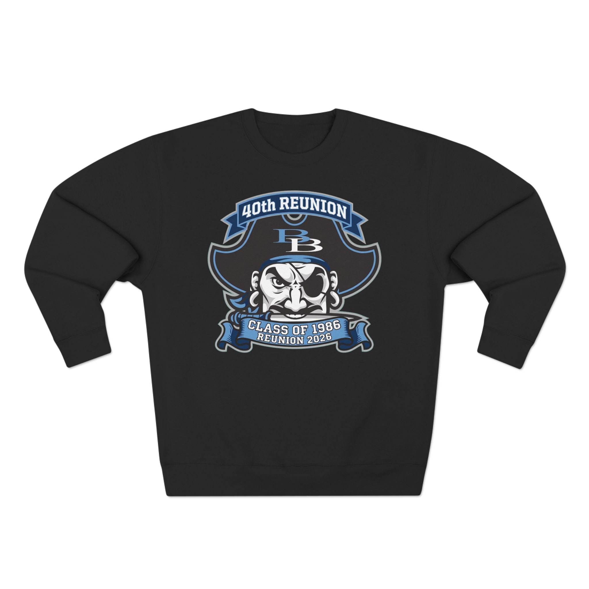 Official 40th Anniversary for the Class of 1986 Burrell High School Crewneck - 2026 Blue