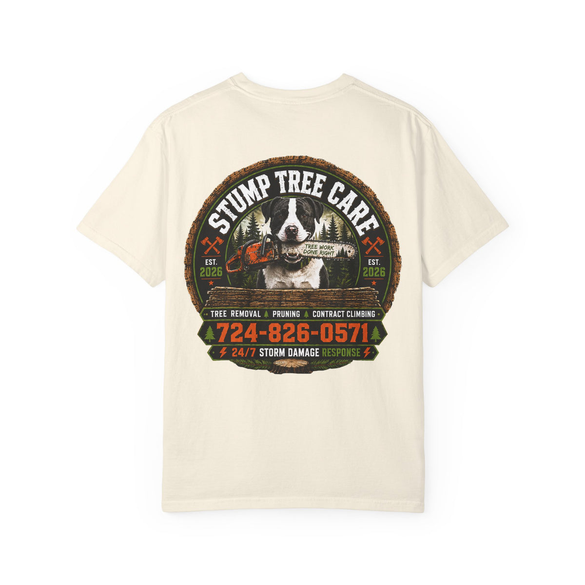 Stump Tree Care T-Shirt (Small Logo)