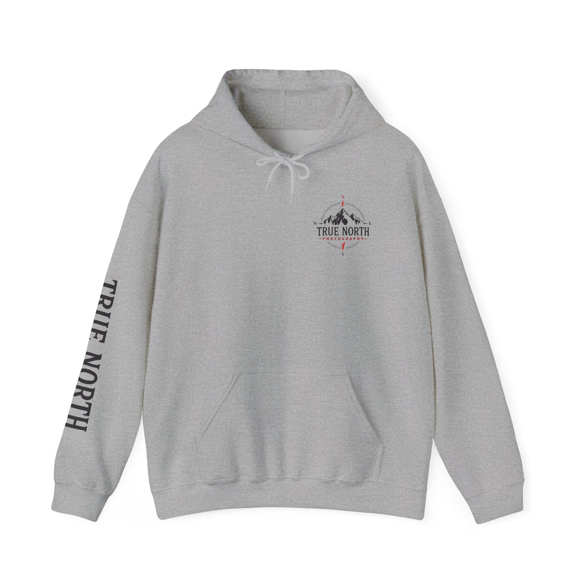 True North Light Color Hoodie — Mountain Photography Graphic Hooded Sweatshirt