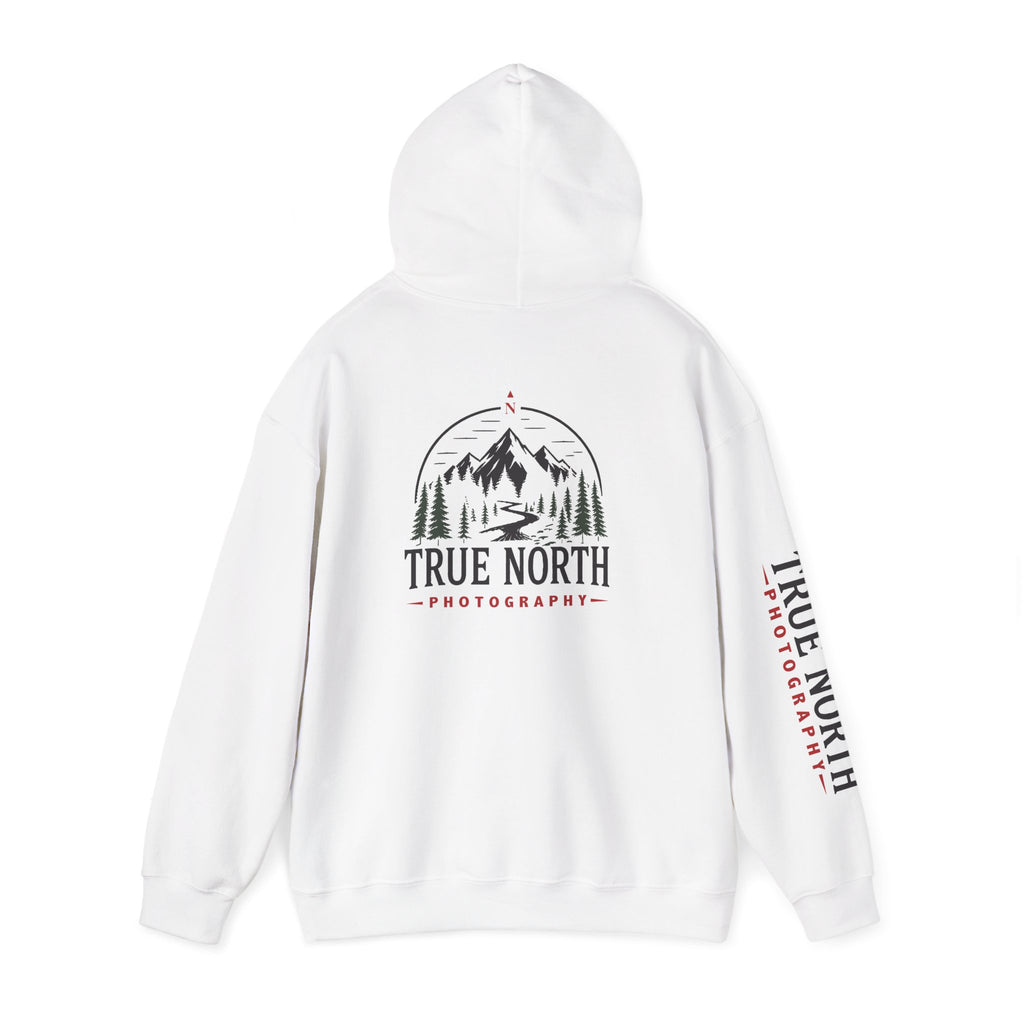 True North Light Color Hoodie — Mountain Photography Graphic Hooded Sweatshirt