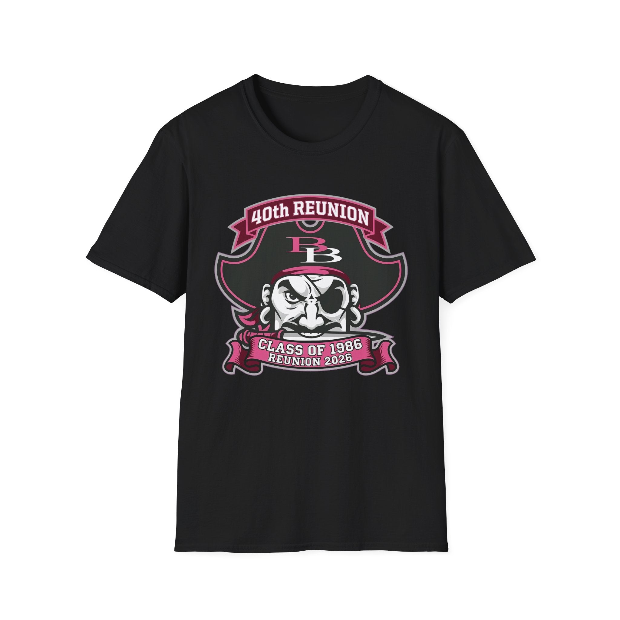 Official 40th Anniversary for the Class of 1986 Burrell High School T-Shirt - 2026 Pink