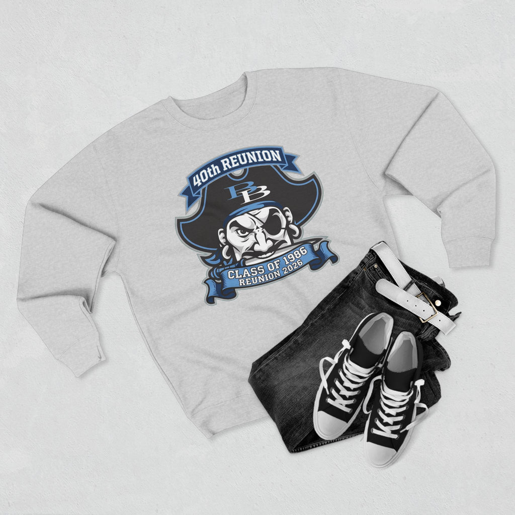 Official 40th Anniversary for the Class of 1986 Burrell High School Crewneck - 2026 Blue