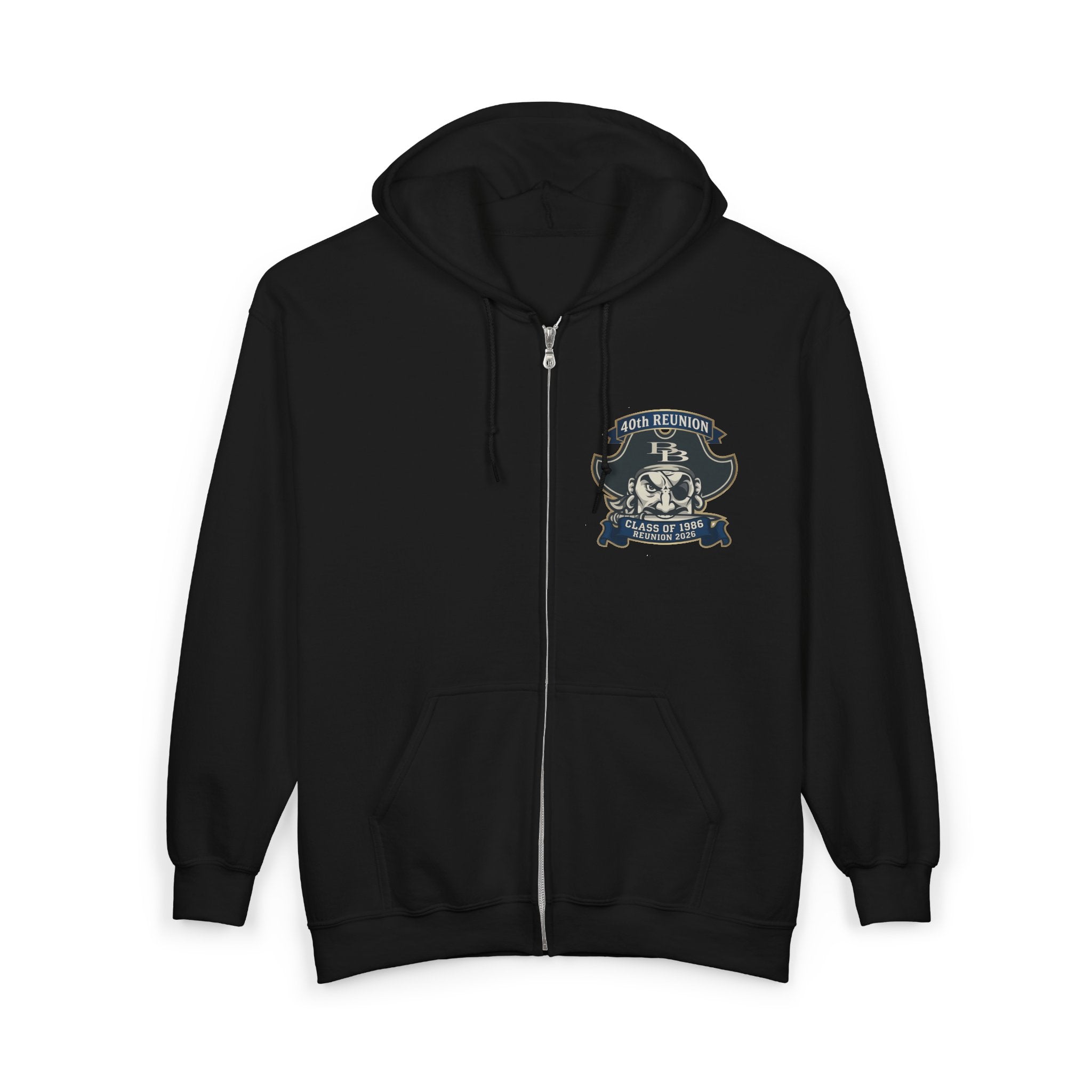 Official 40th Anniversary for the Class of 1986 Burrell High School Hoodie - 2026 Blue/Gold (Front Only)