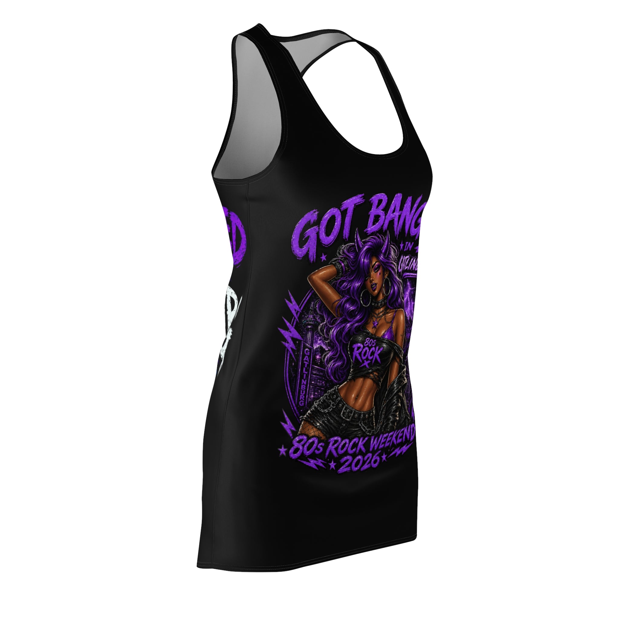 Got Banged in Gatlinburg, Dress, Racerback Tanned Rocker Pinup 80s Rock Weekend 2026