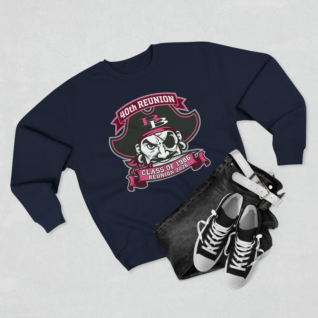 Official 40th Anniversary for the Class of 1986 Burrell High School Crewneck - 2026 Pink