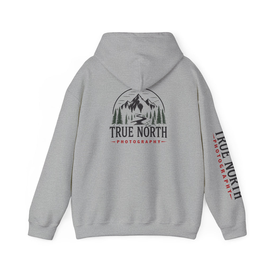 True North Light Color Hoodie — Mountain Photography Graphic Hooded Sweatshirt