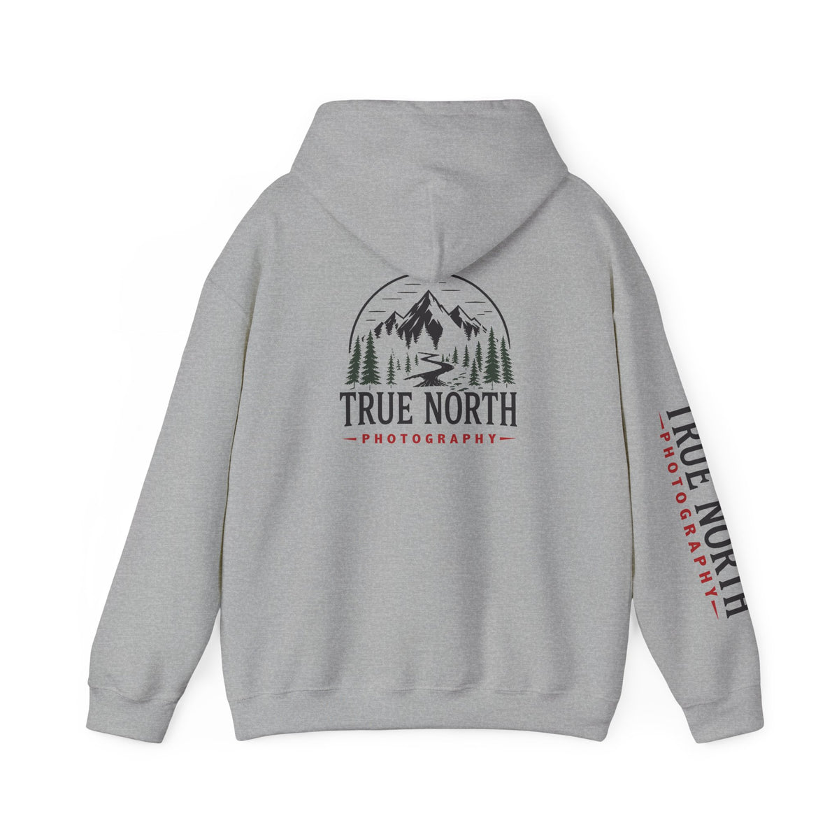 True North Light Color Hoodie — Mountain Photography Graphic Hooded Sweatshirt
