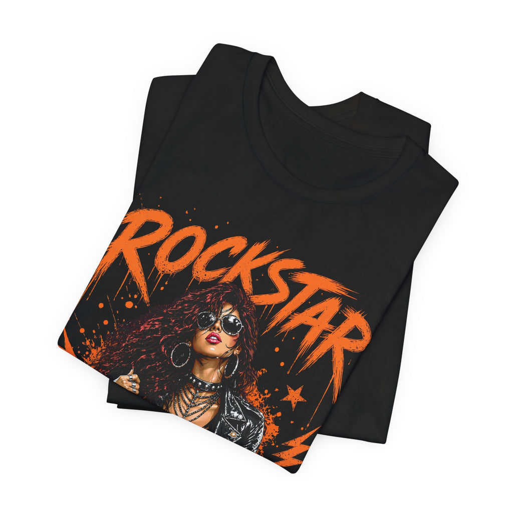 ROCKSTAR T-Shirt Red Hair 80s Rock Style