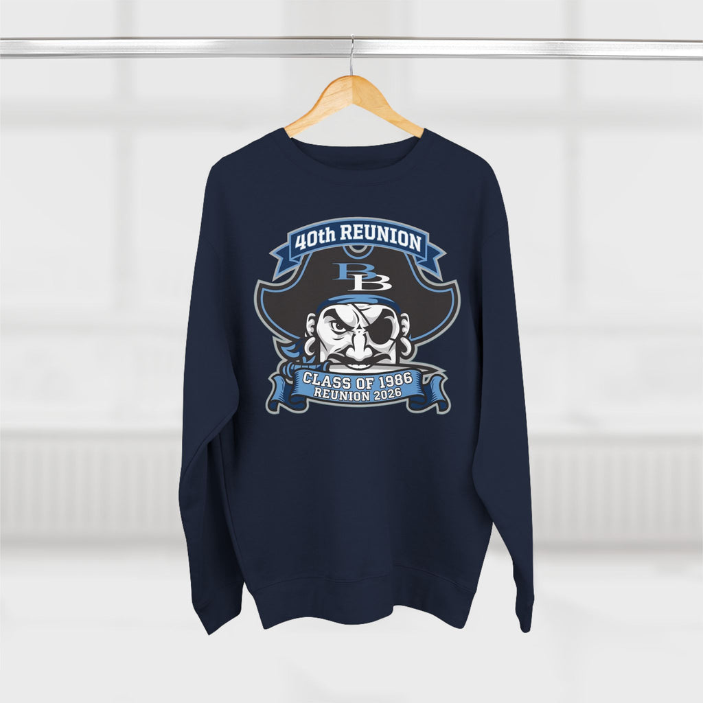 Official 40th Anniversary for the Class of 1986 Burrell High School Crewneck - 2026 Blue