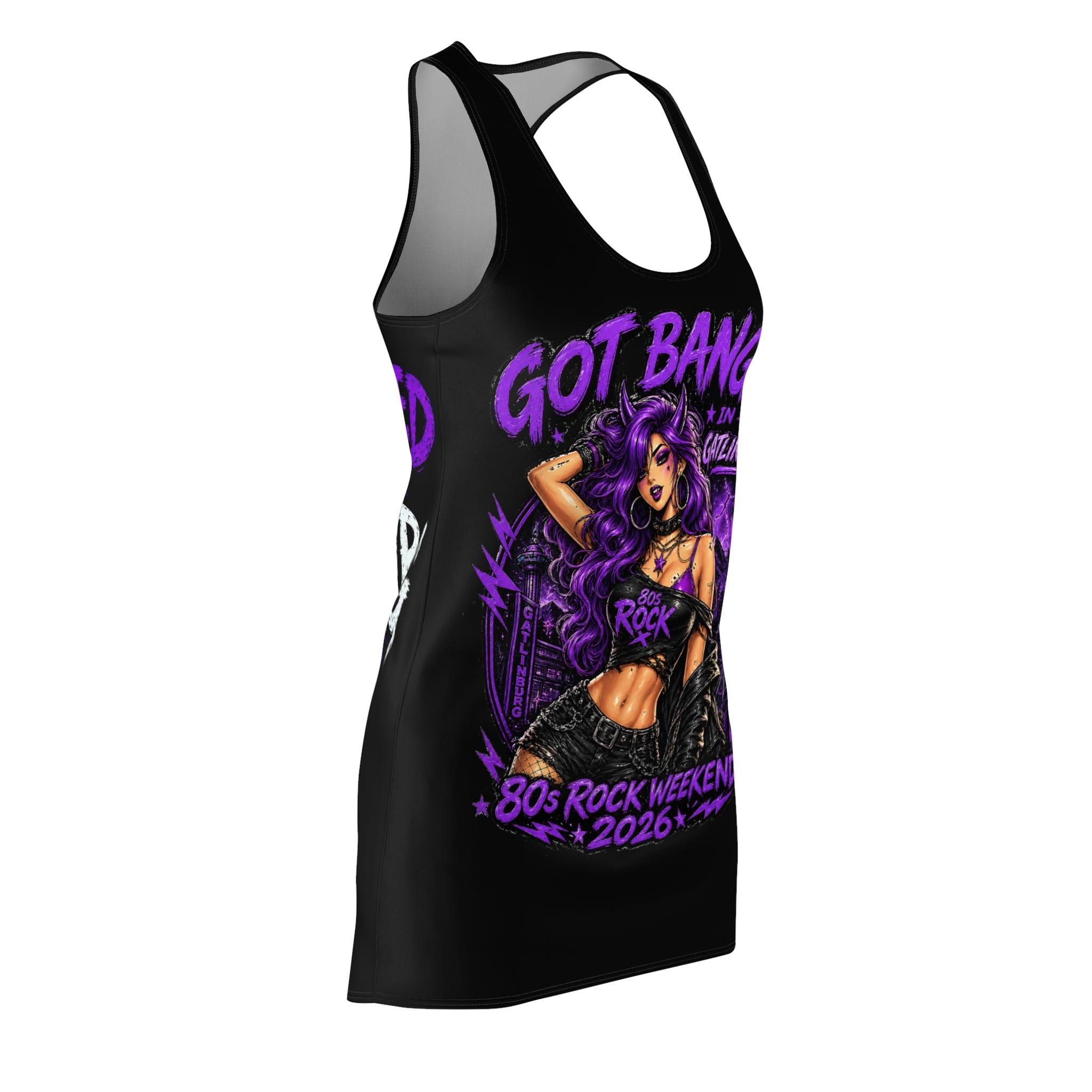 Got Banged in Gatlinburg, Dress, Racerback Rocker Chaos Pinup 80s Rock Weekend 2026