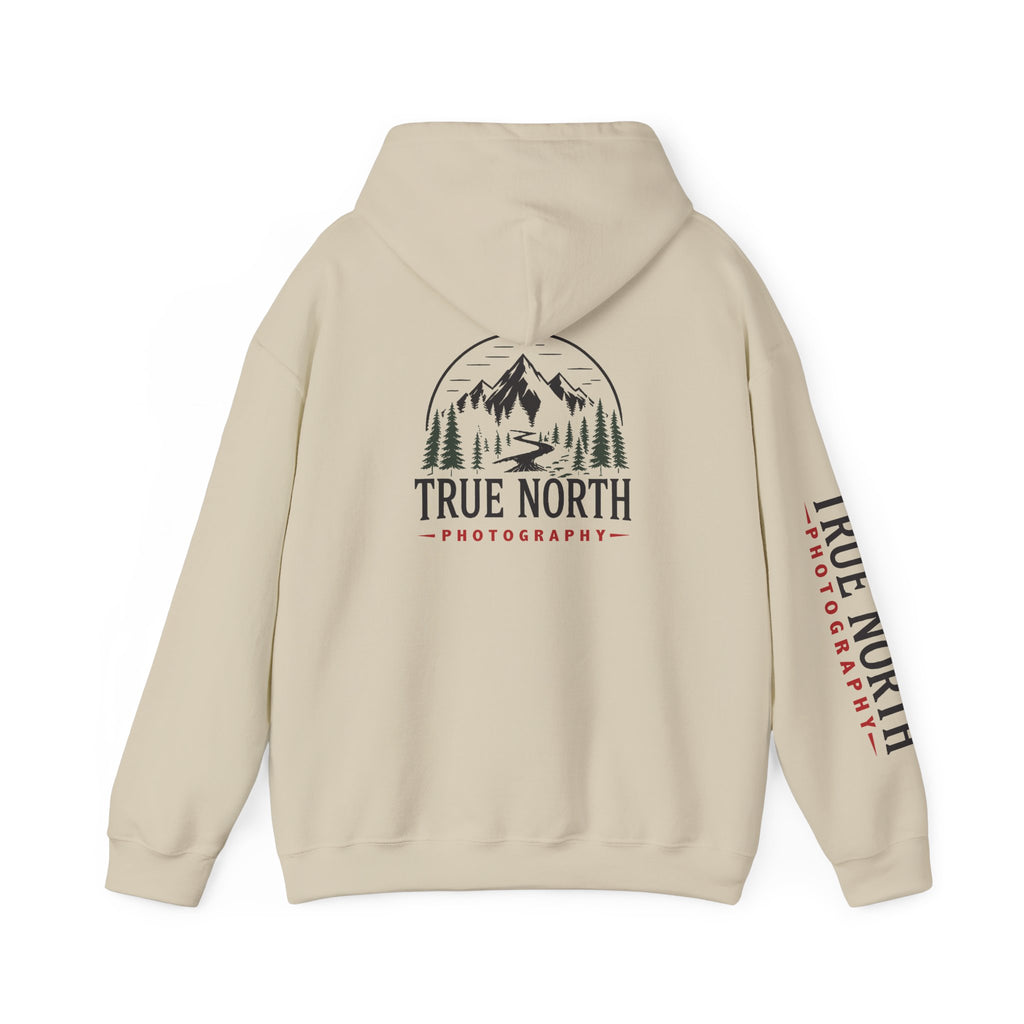 True North Light Color Hoodie — Mountain Photography Graphic Hooded Sweatshirt
