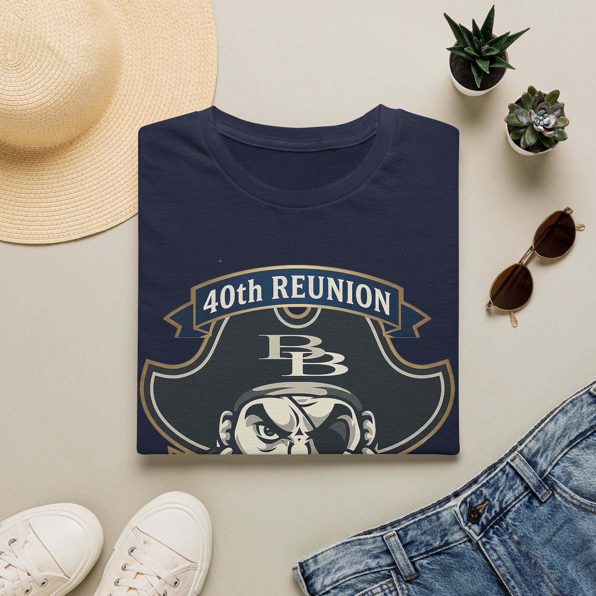 Official 40th Anniversary for the Class of 1986 Burrell High School T-Shirt - 2026 Blue/Gold