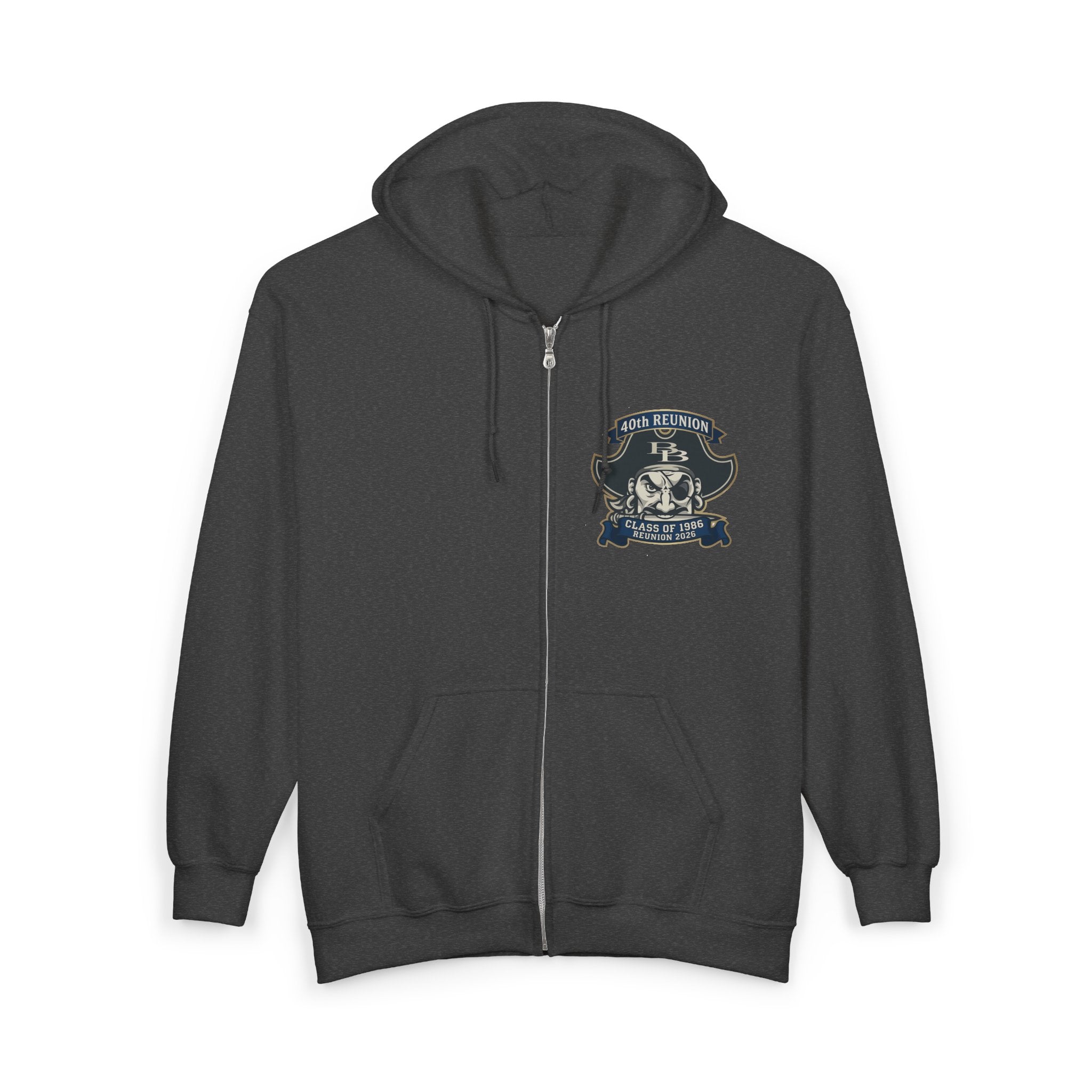 Official 40th Anniversary for the Class of 1986 Burrell High School Hoodie - 2026 Blue/Gold (Front Only)