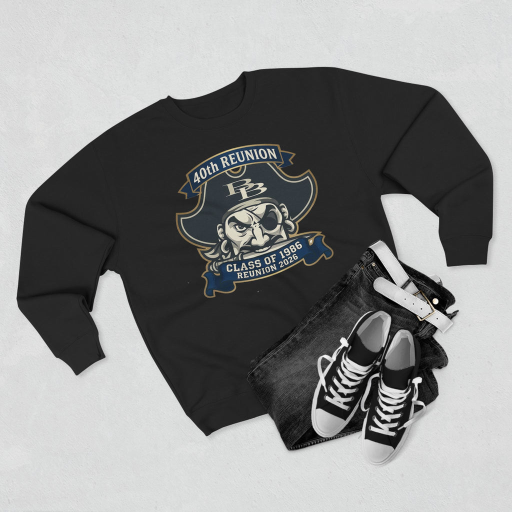 Official 40th Anniversary for the Class of 1986 Burrell High School Crewneck - 2026 Blue/Gold
