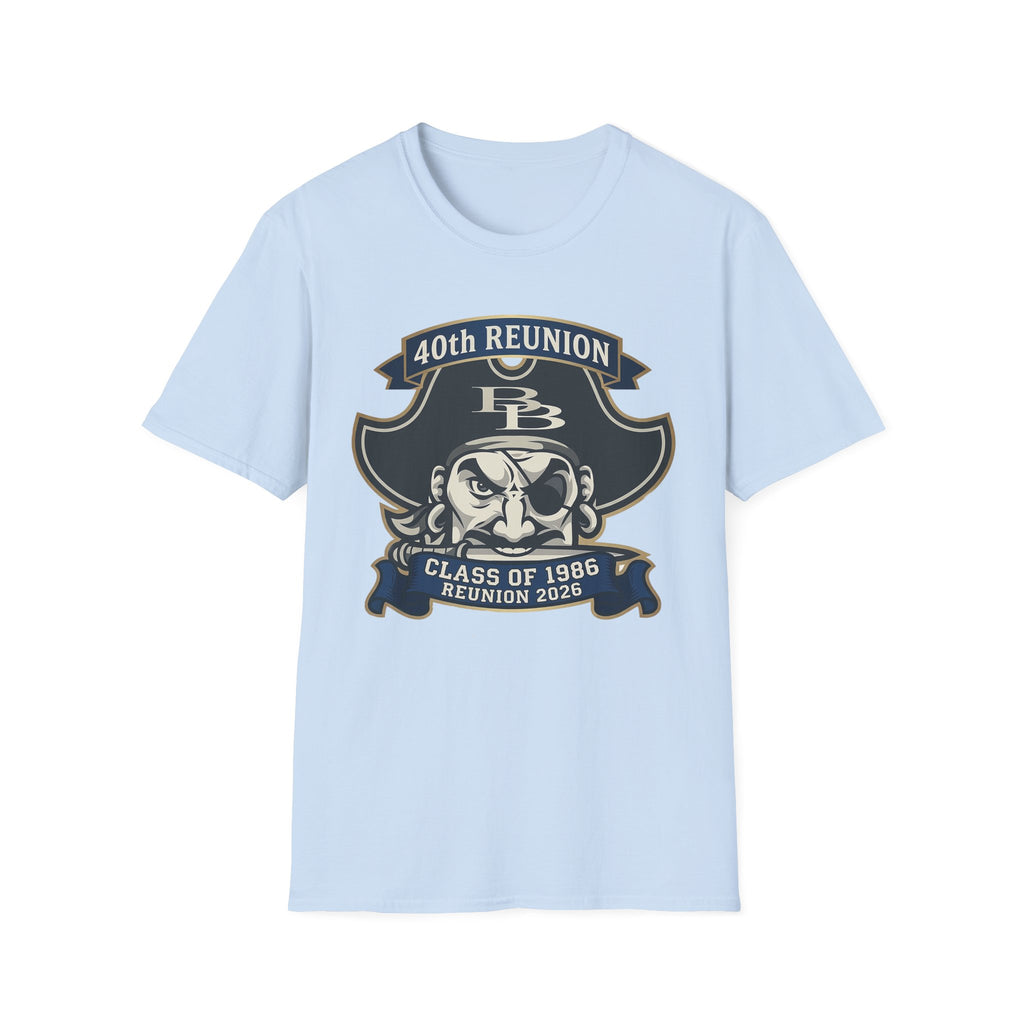 Official 40th Anniversary for the Class of 1986 Burrell High School T-Shirt - 2026 Blue/Gold