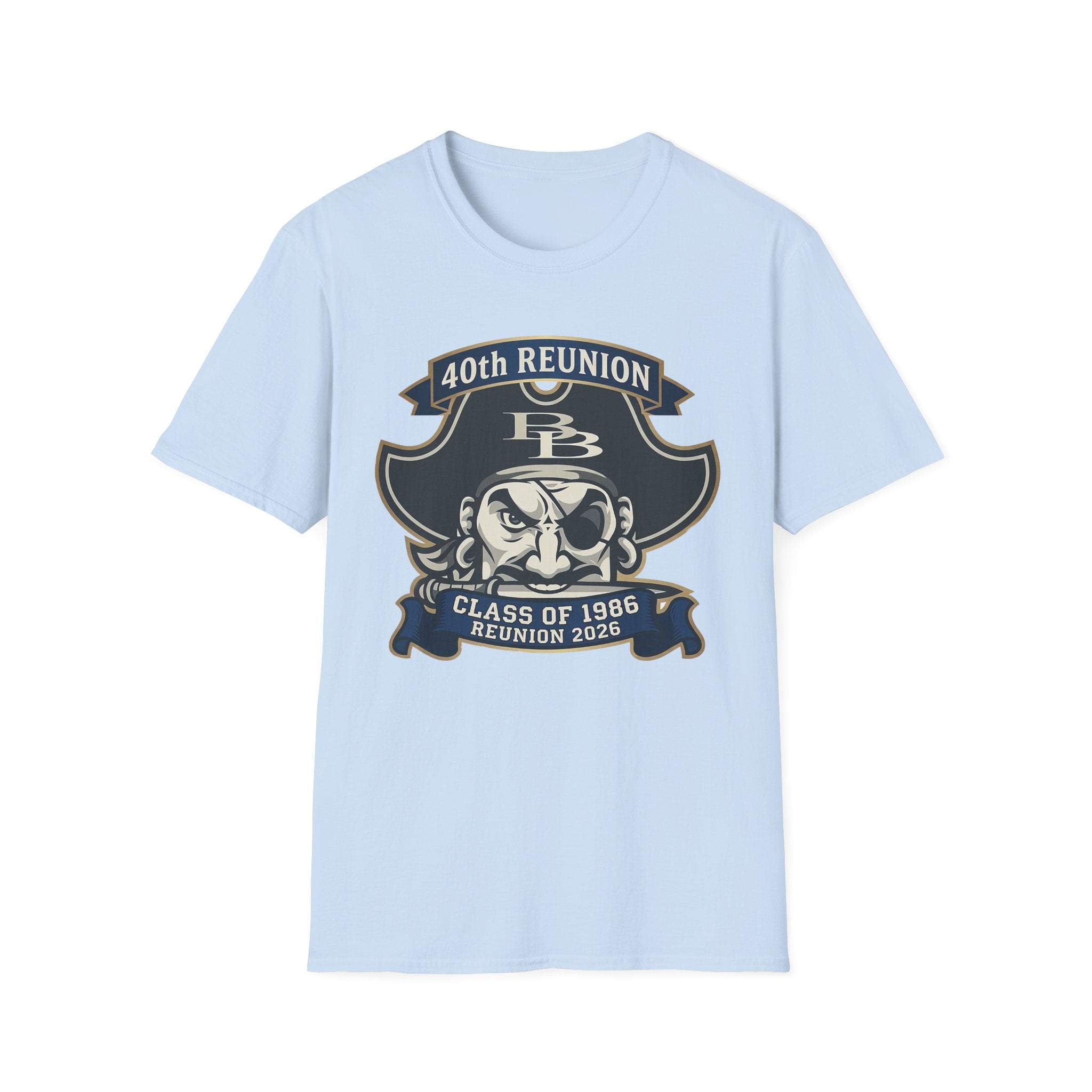 Official 40th Anniversary for the Class of 1986 Burrell High School T-Shirt - 2026 Blue/Gold