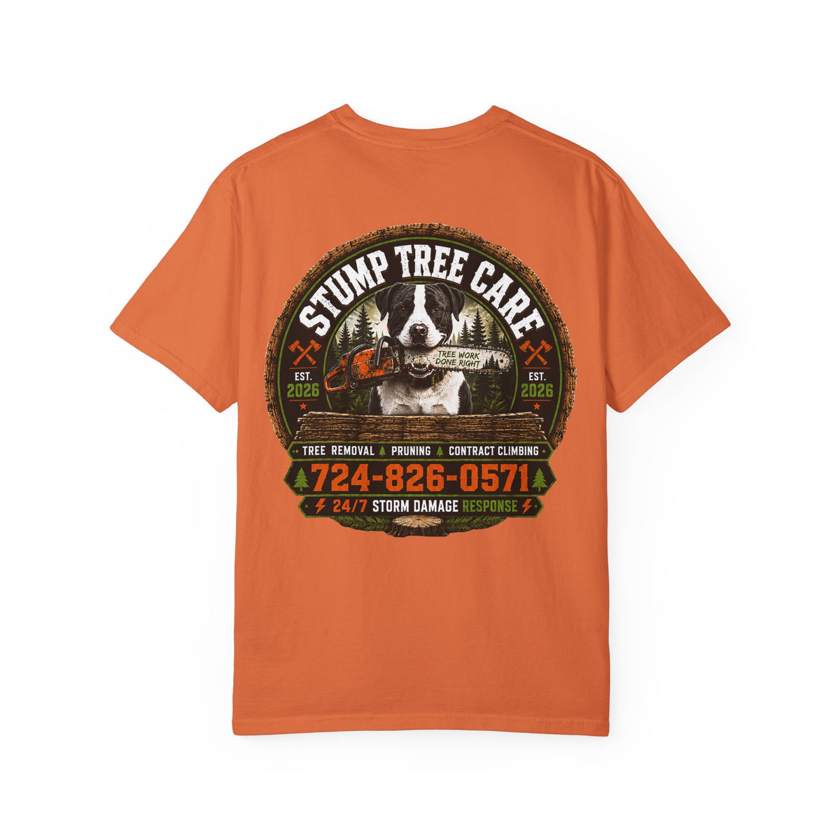 Stump Tree Care T-Shirt (Small Logo)