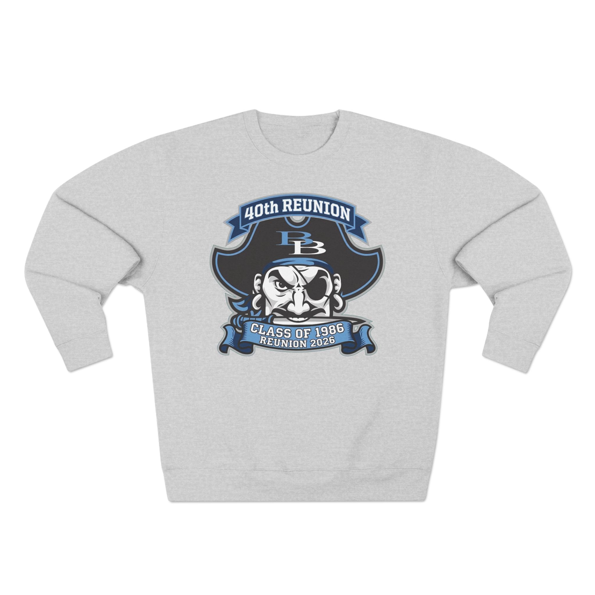 Official 40th Anniversary for the Class of 1986 Burrell High School Crewneck - 2026 Blue
