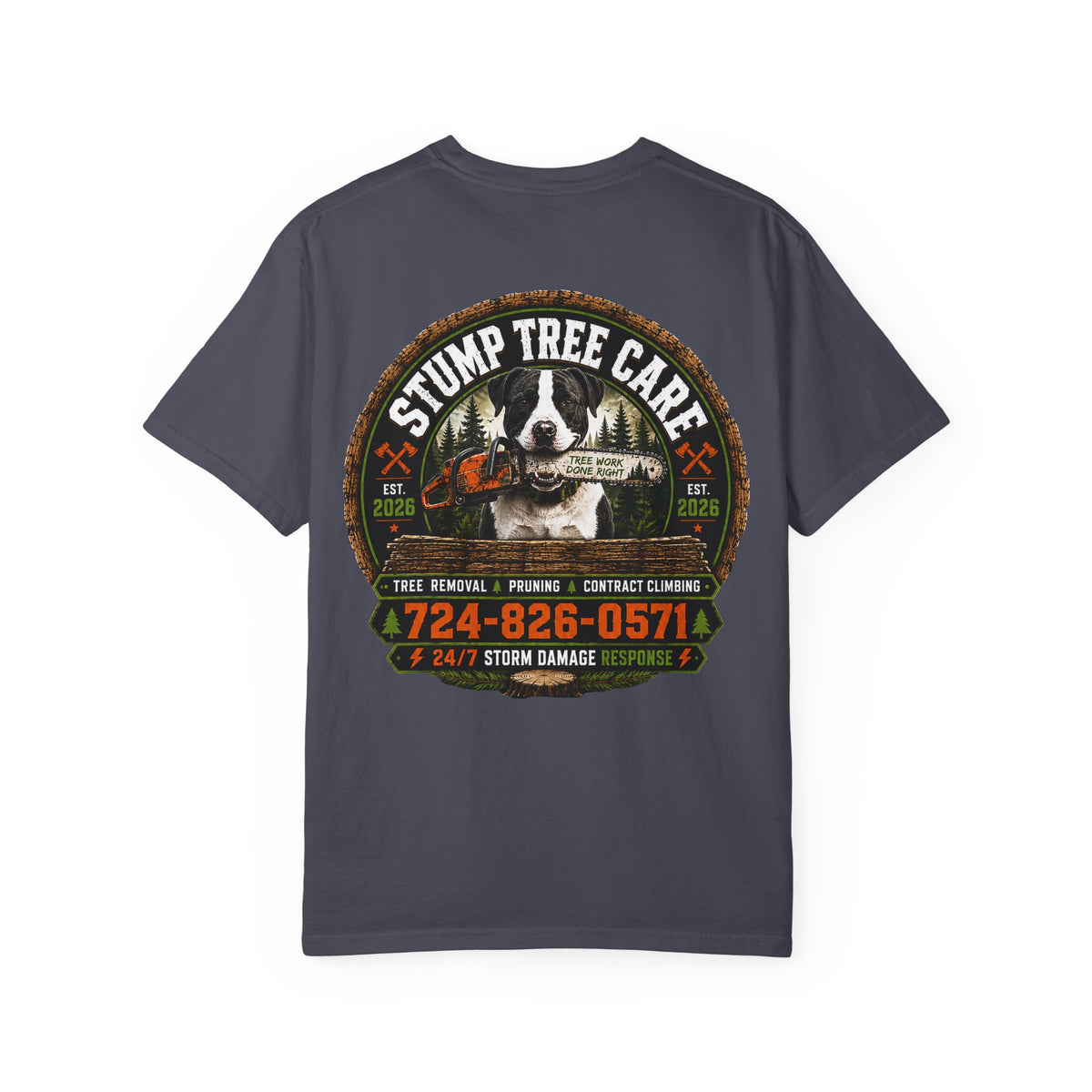 Stump Tree Care T-Shirt (Small Logo)