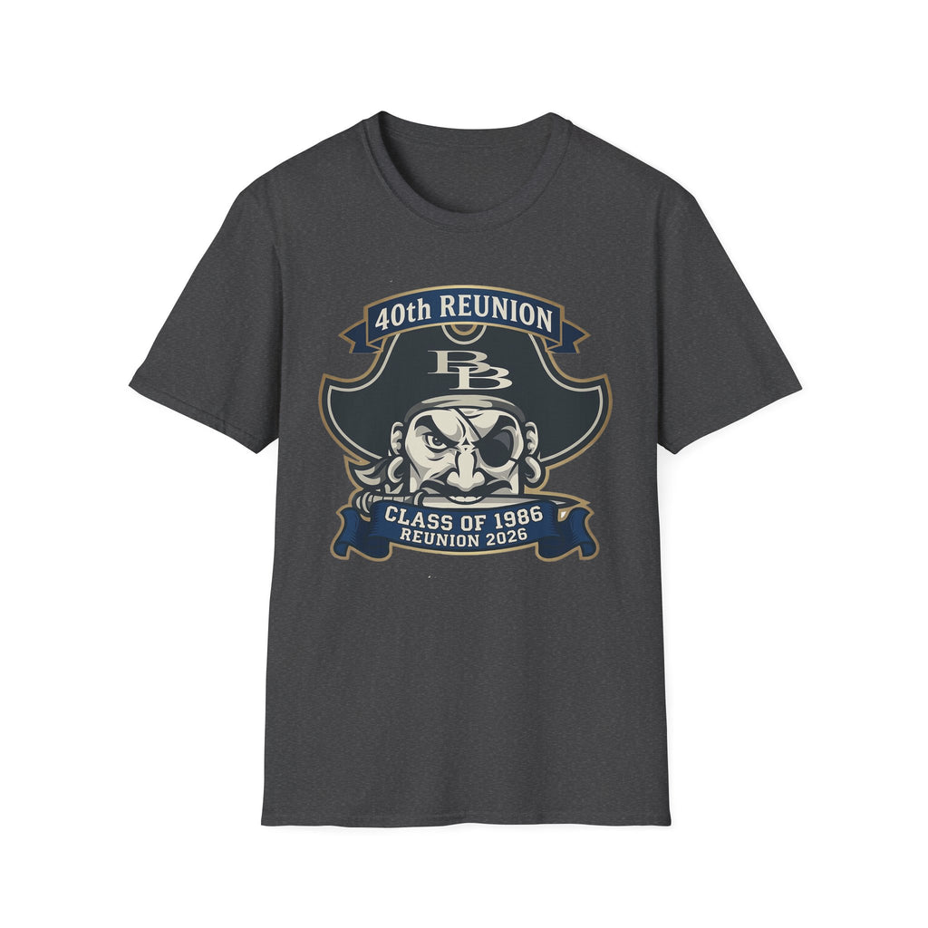 Official 40th Anniversary for the Class of 1986 Burrell High School T-Shirt - 2026 Blue/Gold