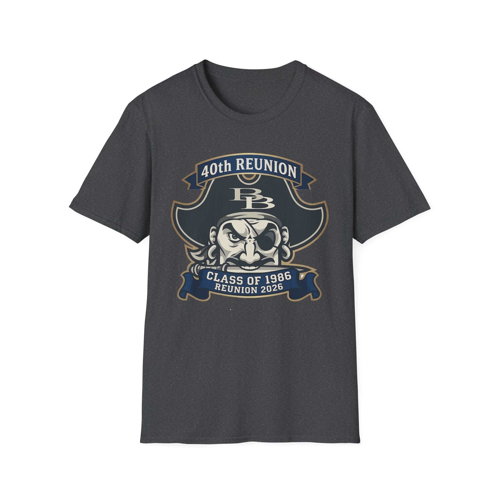 Official 40th Anniversary for the Class of 1986 Burrell High School T-Shirt - 2026 Blue/Gold