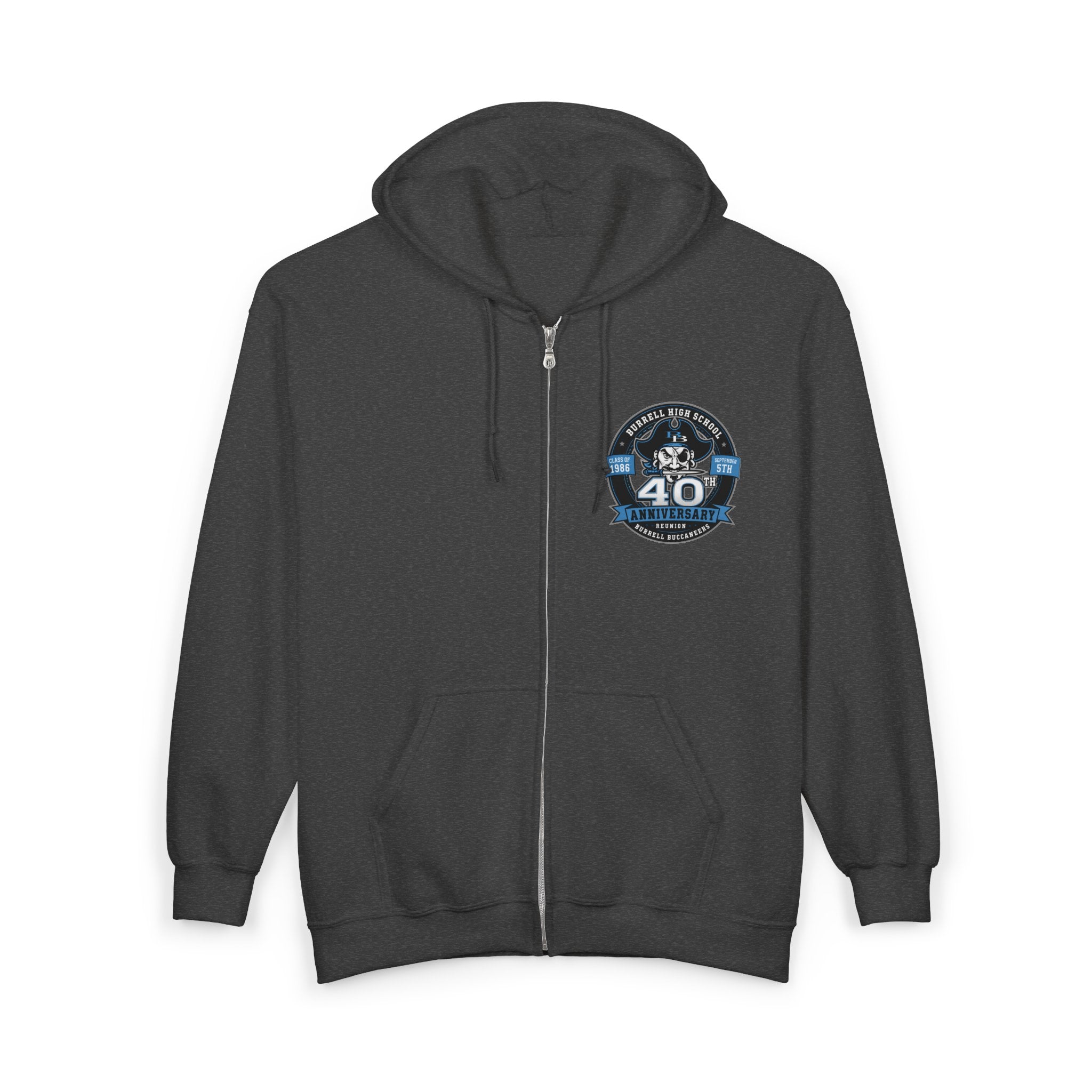 Official 40th Anniversary for the Class of 1986 Burrell High School Hoodie - 2026 Blue