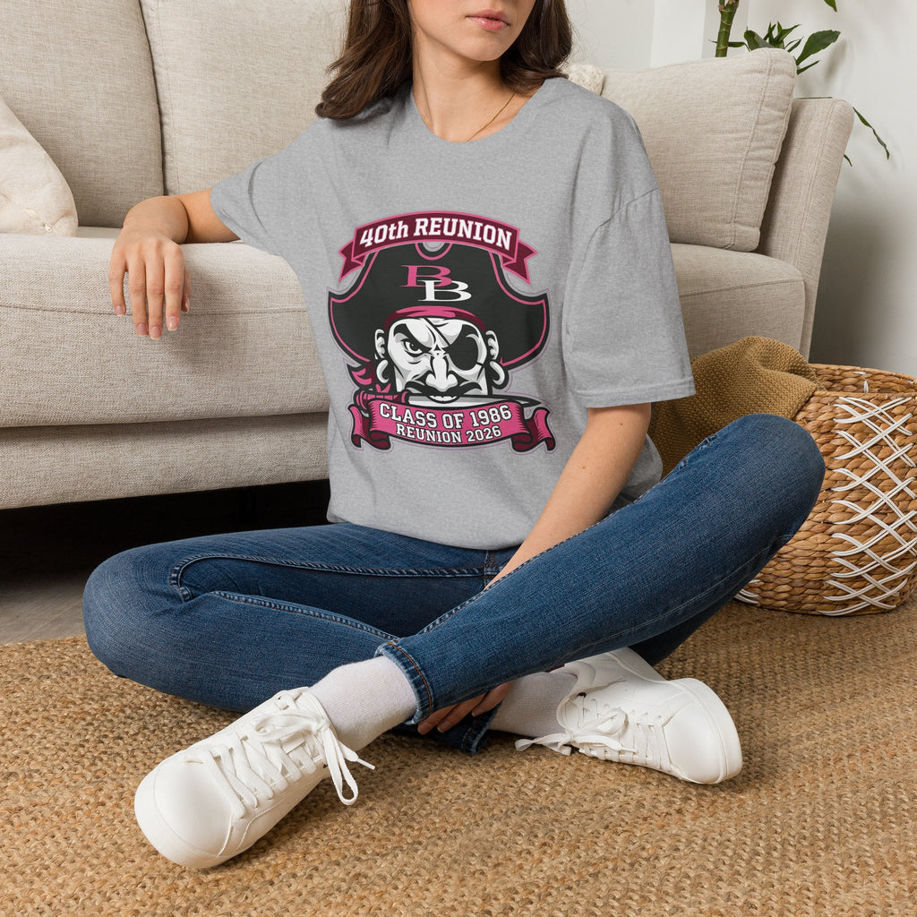Official 40th Anniversary for the Class of 1986 Burrell High School T-Shirt - 2026 Pink