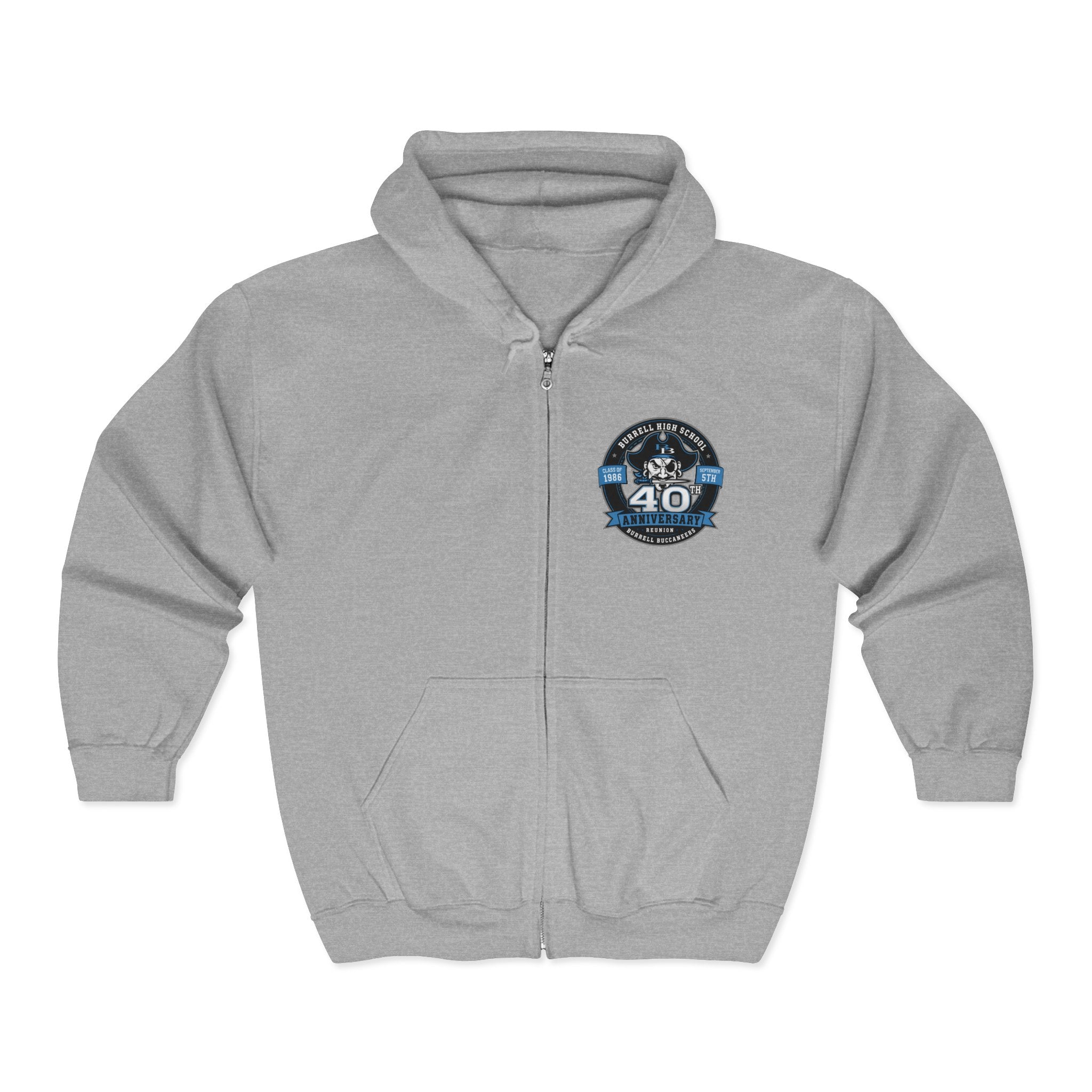 Official 40th Anniversary for the Class of 1986 Burrell High School Hoodie - 2026 Blue