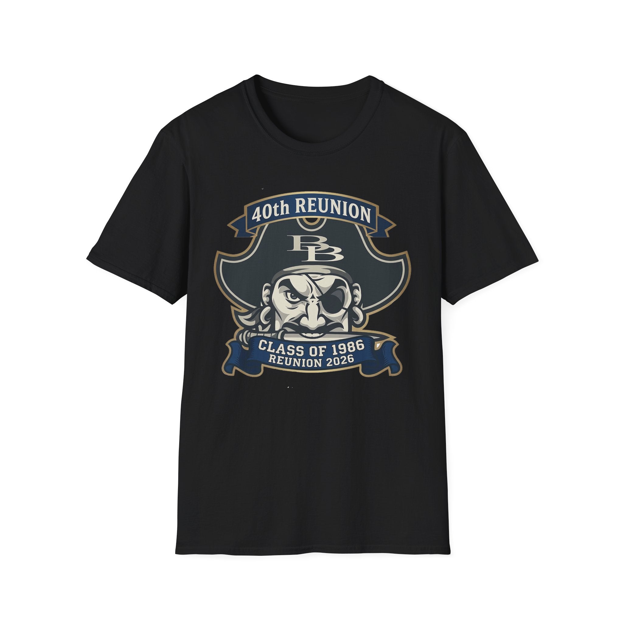 Official 40th Anniversary for the Class of 1986 Burrell High School T-Shirt - 2026 Blue/Gold
