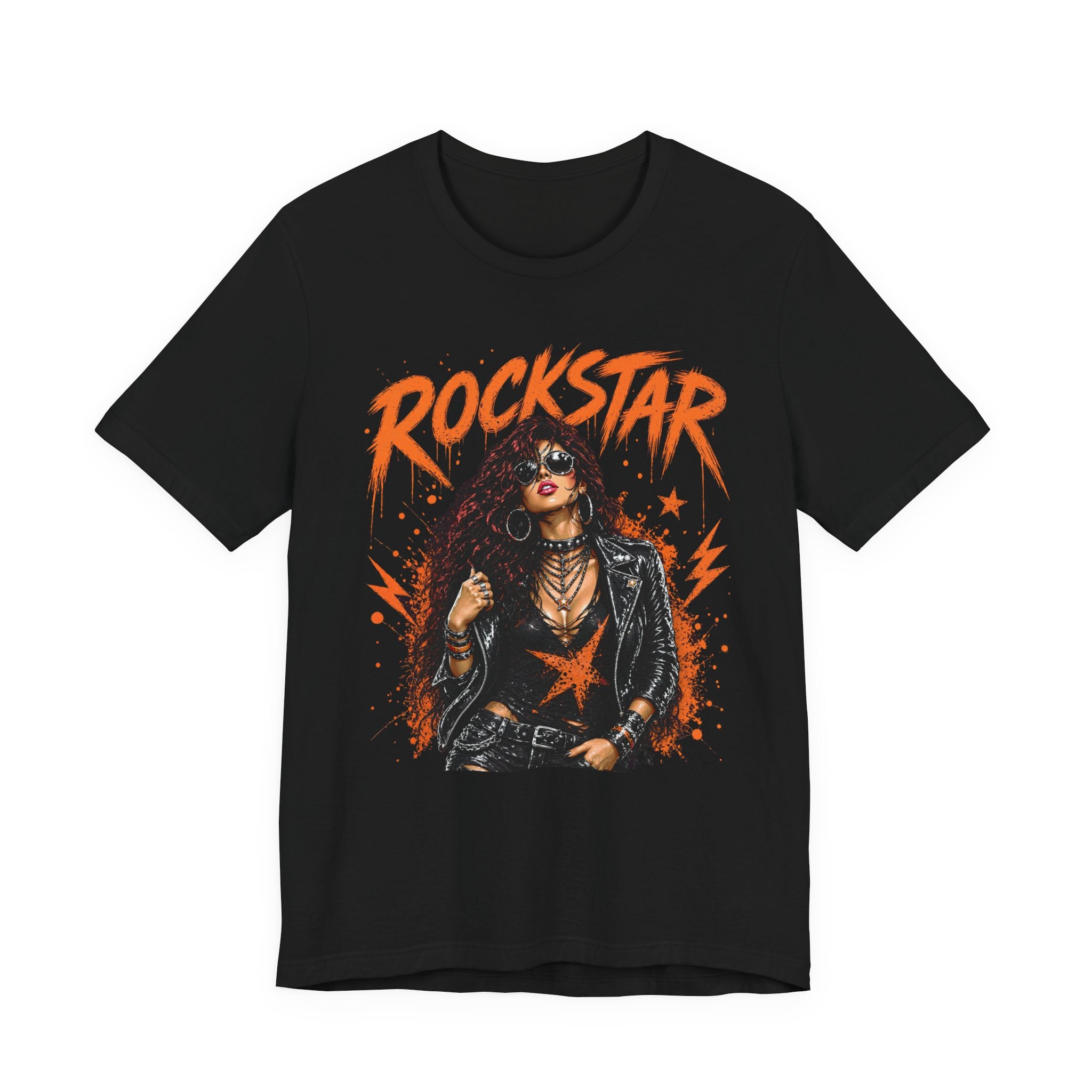 ROCKSTAR T-Shirt Red Hair 80s Rock Style