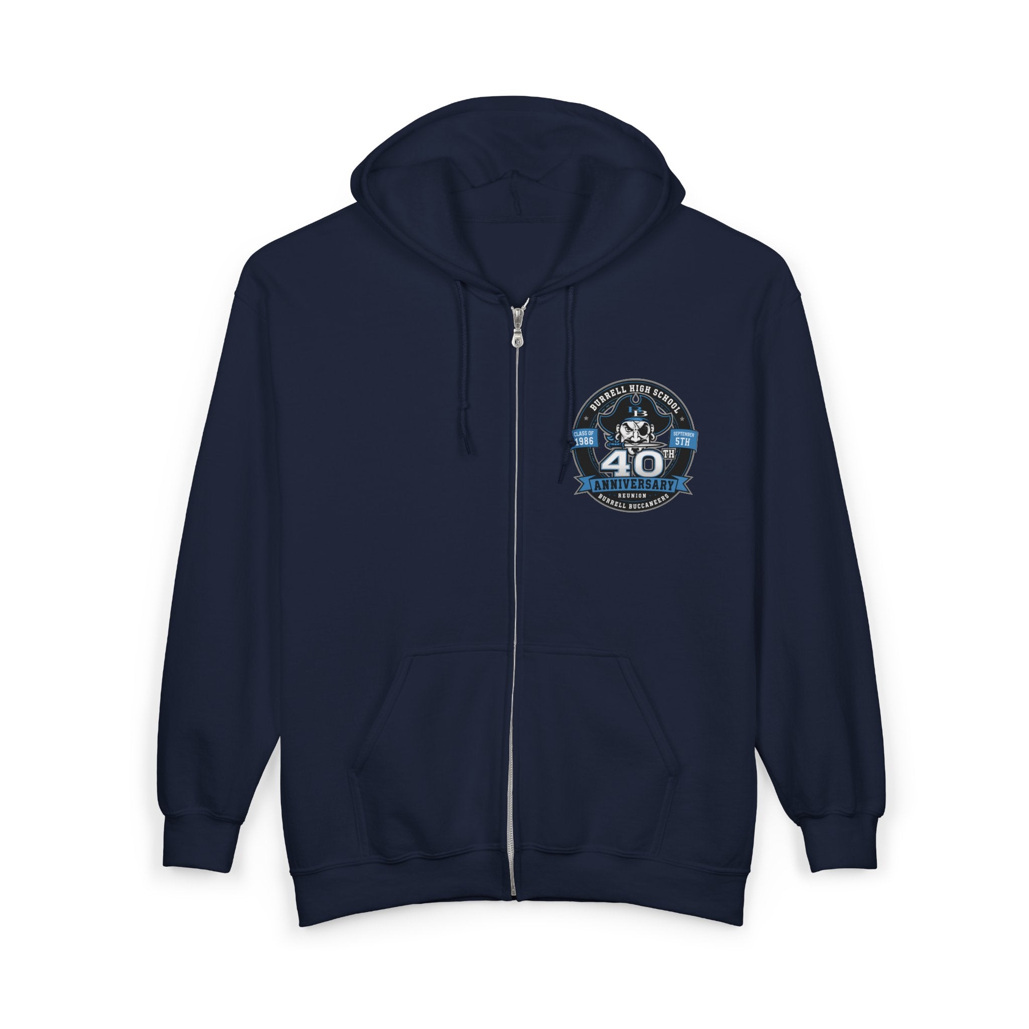 Official 40th Anniversary for the Class of 1986 Burrell High School Hoodie - 2026 Blue