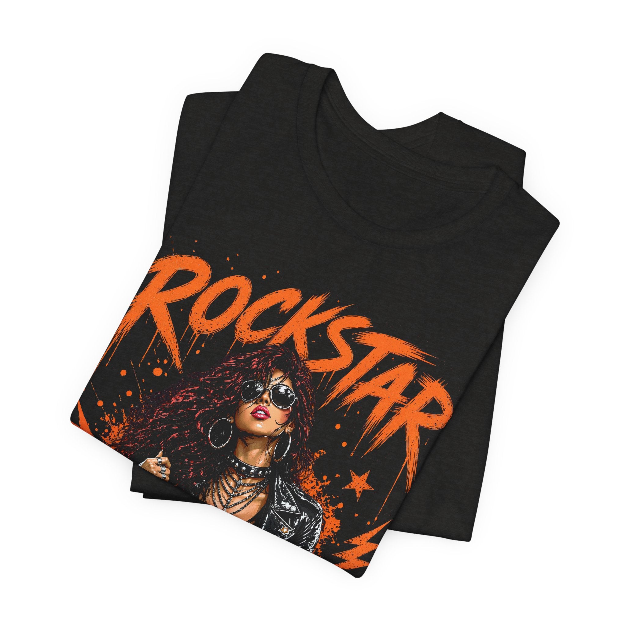 ROCKSTAR T-Shirt Red Hair 80s Rock Style