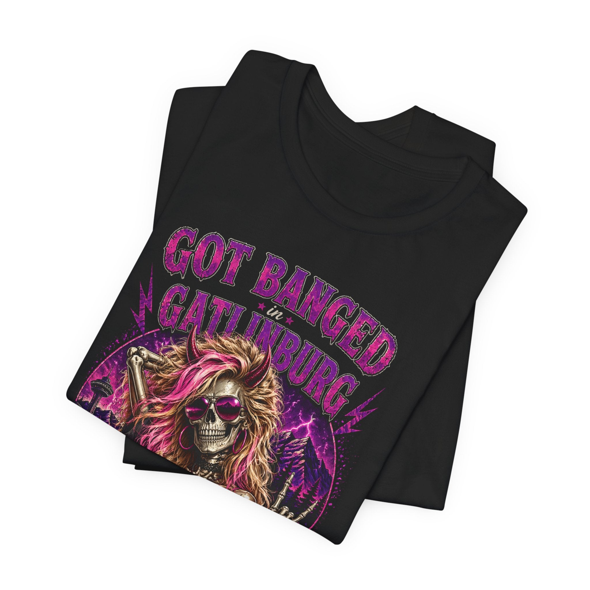 Blonde Got Banged in Gatlinburg Shirt, Funny Bear Survival Tee, 80s Rock Weekend Shirt, Skull Concert Shirt, Gatlinburg Tennessee Shirt