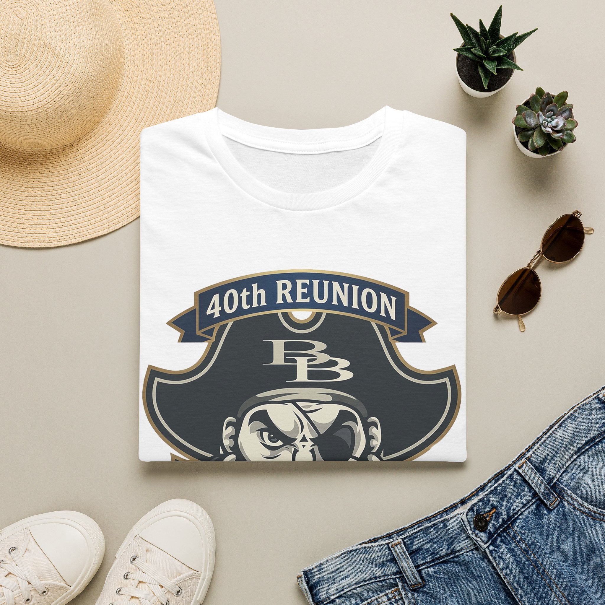 Official 40th Anniversary for the Class of 1986 Burrell High School T-Shirt - 2026 Blue/Gold