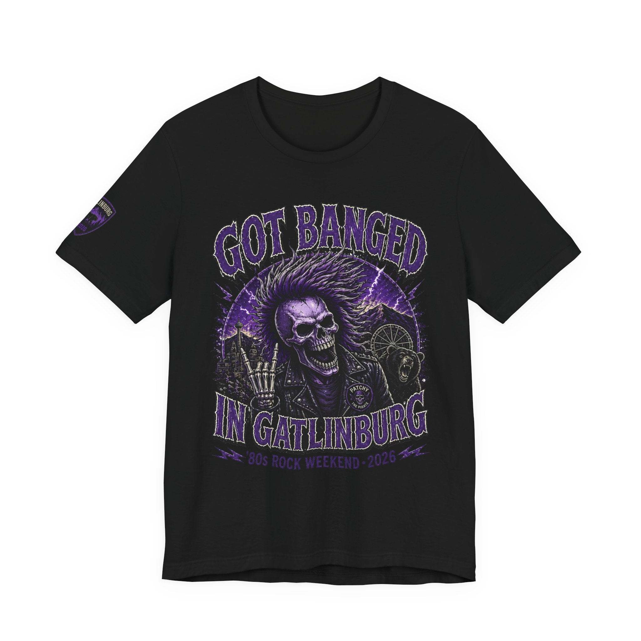 Purple Skull Rocker Shirt, Gothic Punk Graphic Tee, Dark Aesthetic Streetwear, Edgy Skeleton Shirt, Alternative Fashion Gift