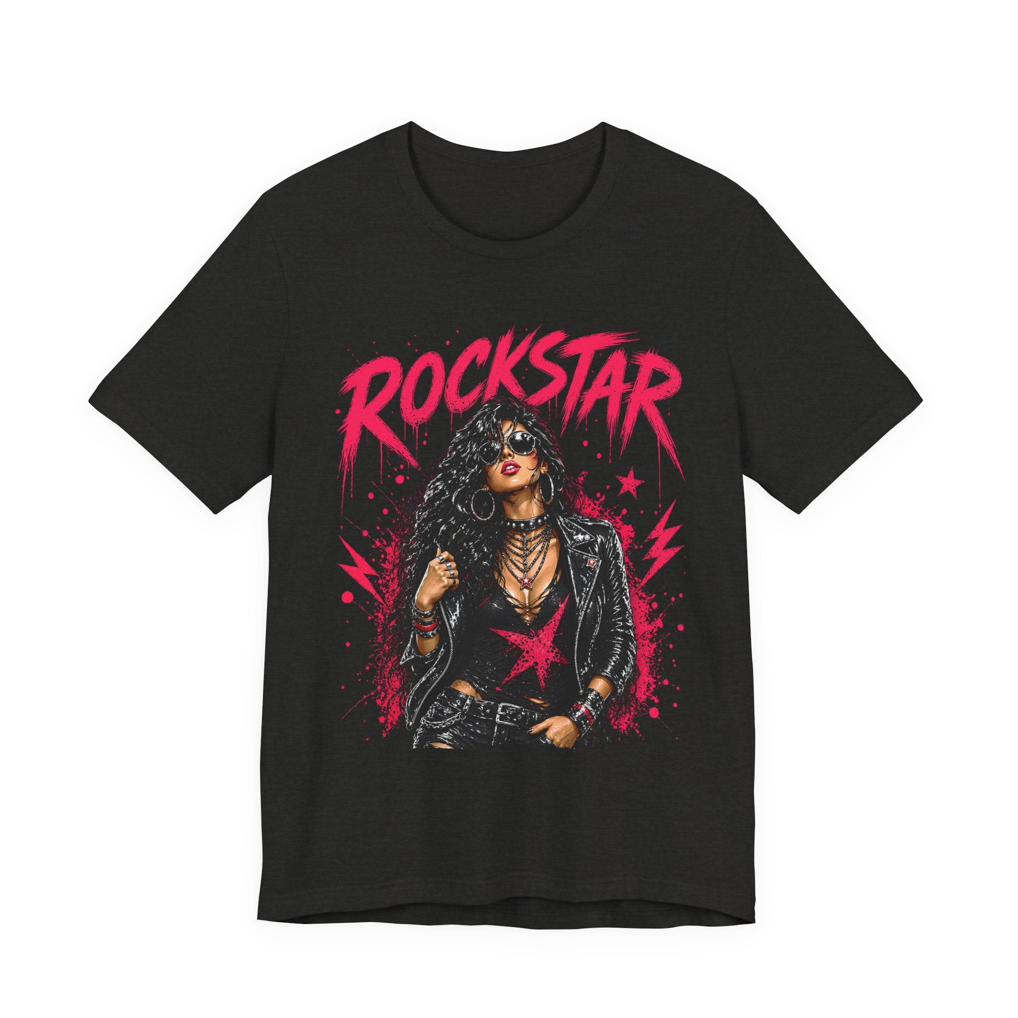 ROCKSTAR T-Shirt Brunette Beauty 80s Rock Style