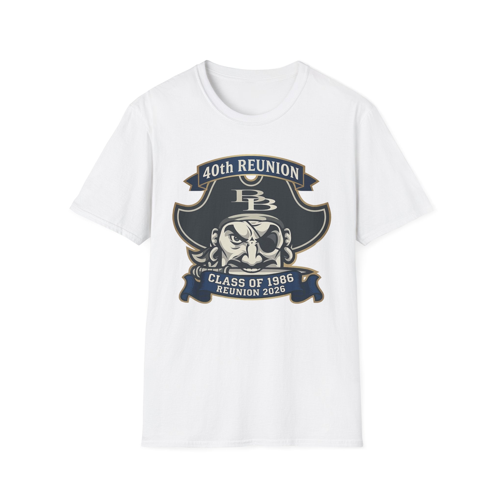 Official 40th Anniversary for the Class of 1986 Burrell High School T-Shirt - 2026 Blue/Gold