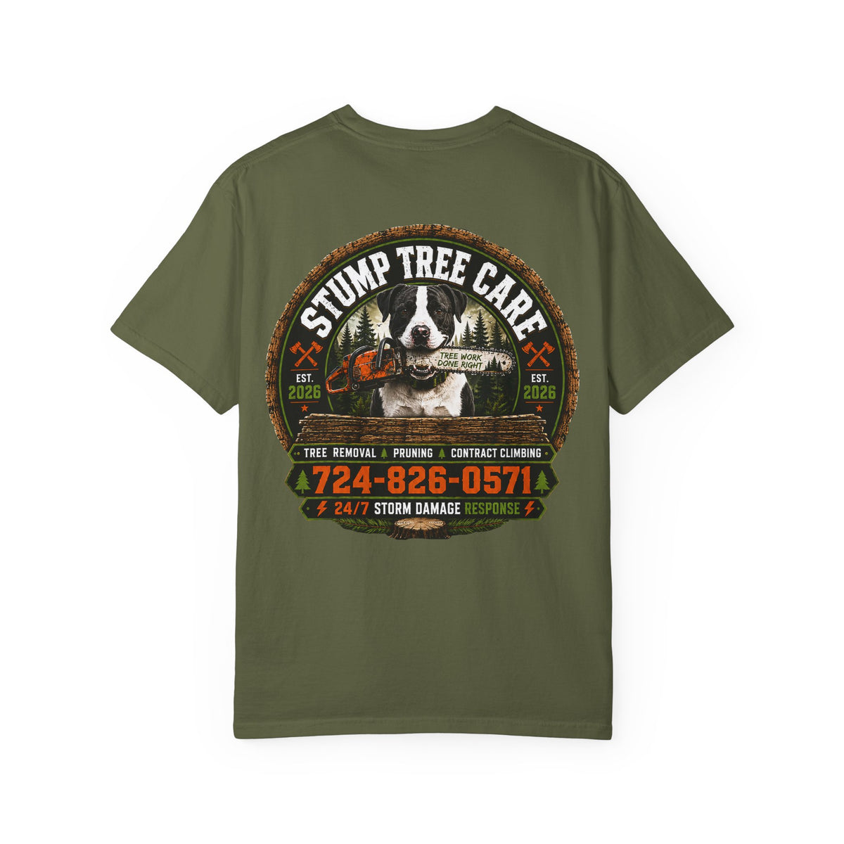 Stump Tree Care T-Shirt (Small Logo)