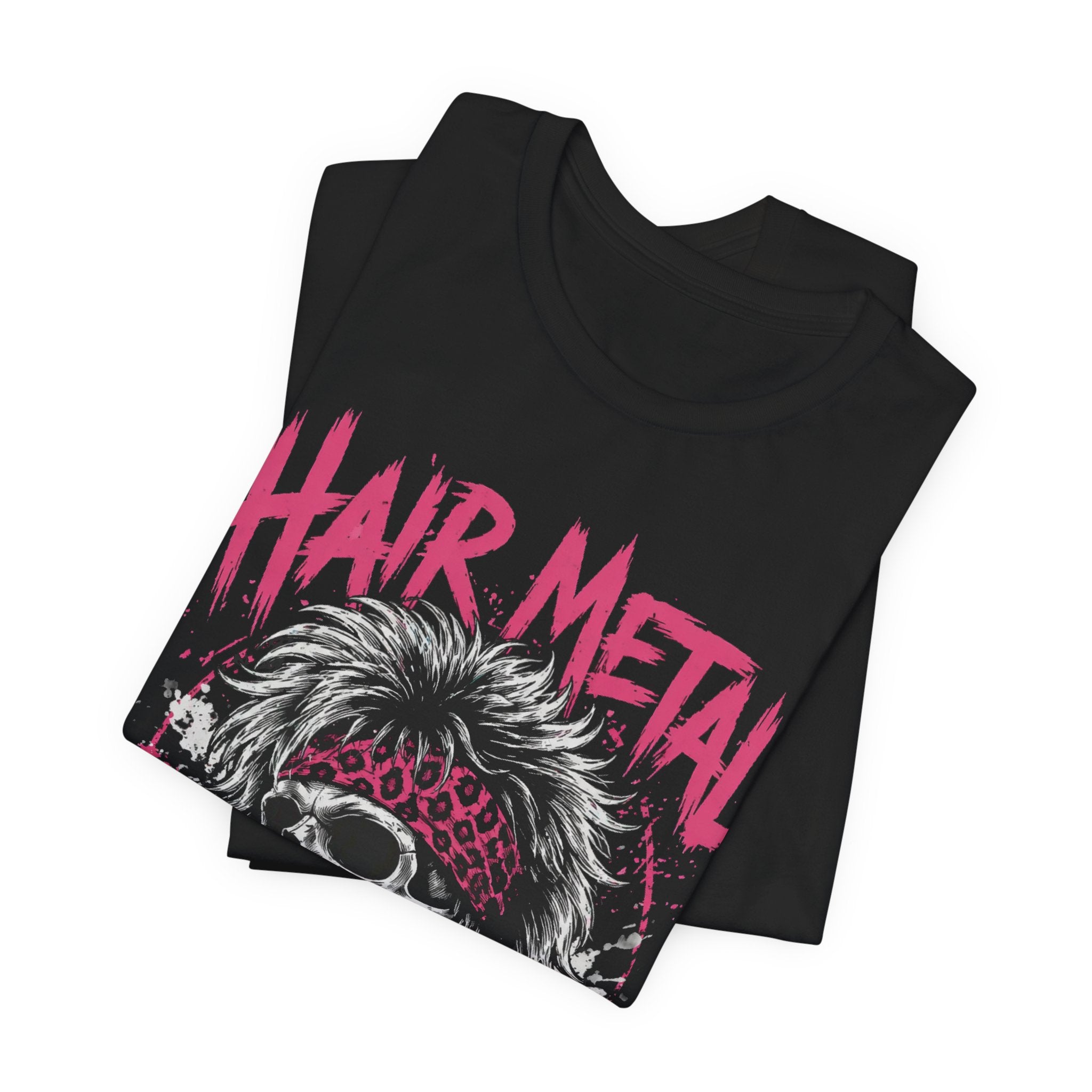 Hair Metal Not Dead Shirt, 80s Glam Rock Tee, Skull Graphic T-Shirt, Heavy Metal Concert Shirt