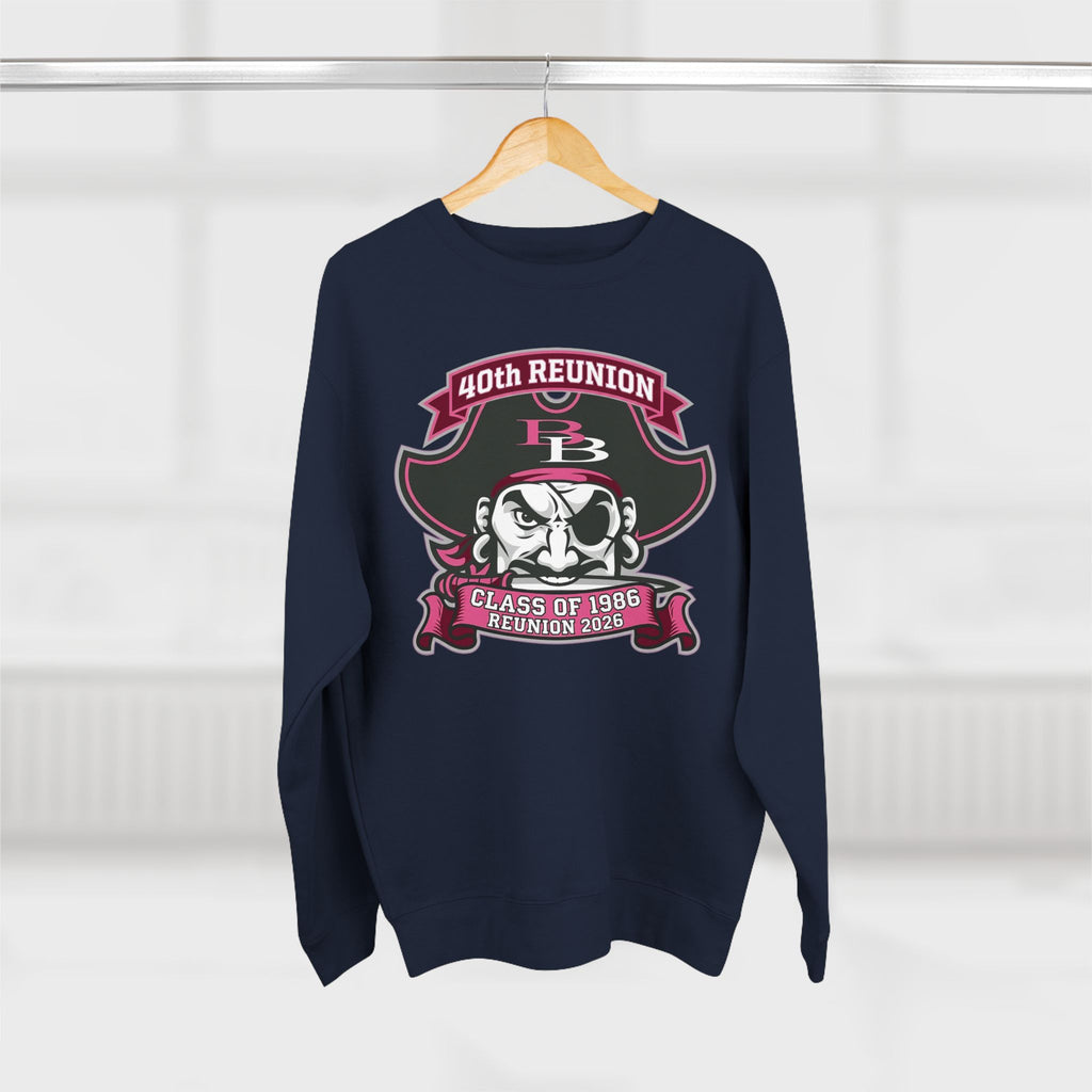 Official 40th Anniversary for the Class of 1986 Burrell High School Crewneck - 2026 Pink