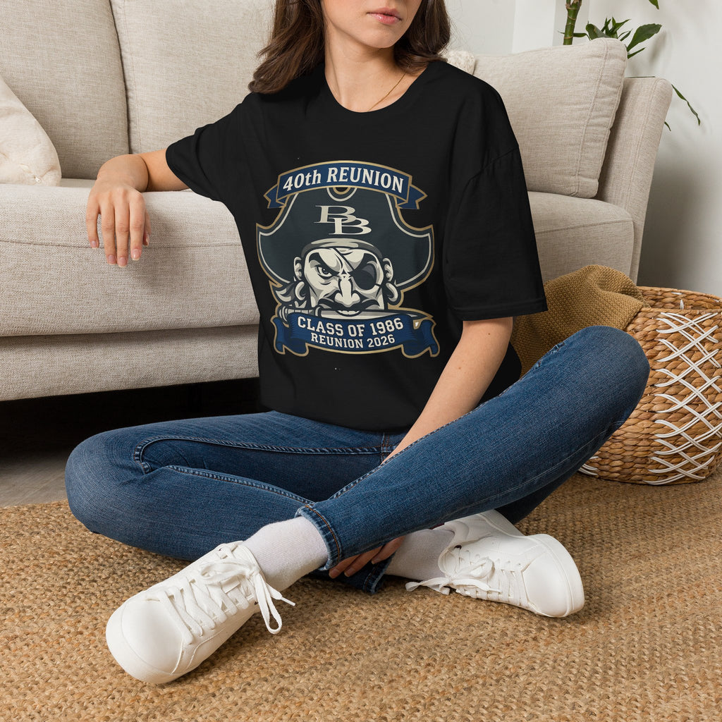 Official 40th Anniversary for the Class of 1986 Burrell High School T-Shirt - 2026 Blue/Gold
