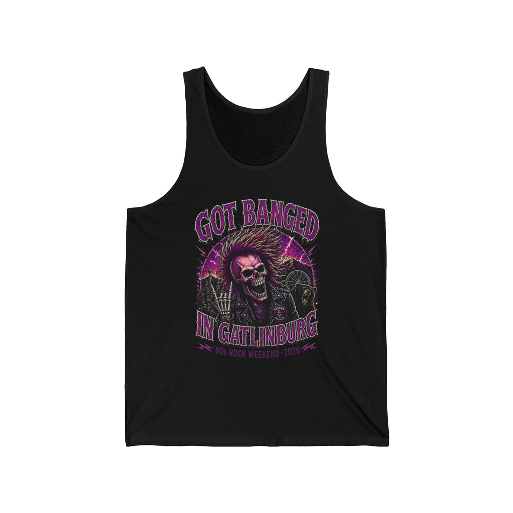 Got Banged Gatlinburg Dark Tank Top — Bachelorette Party Vacation Tee